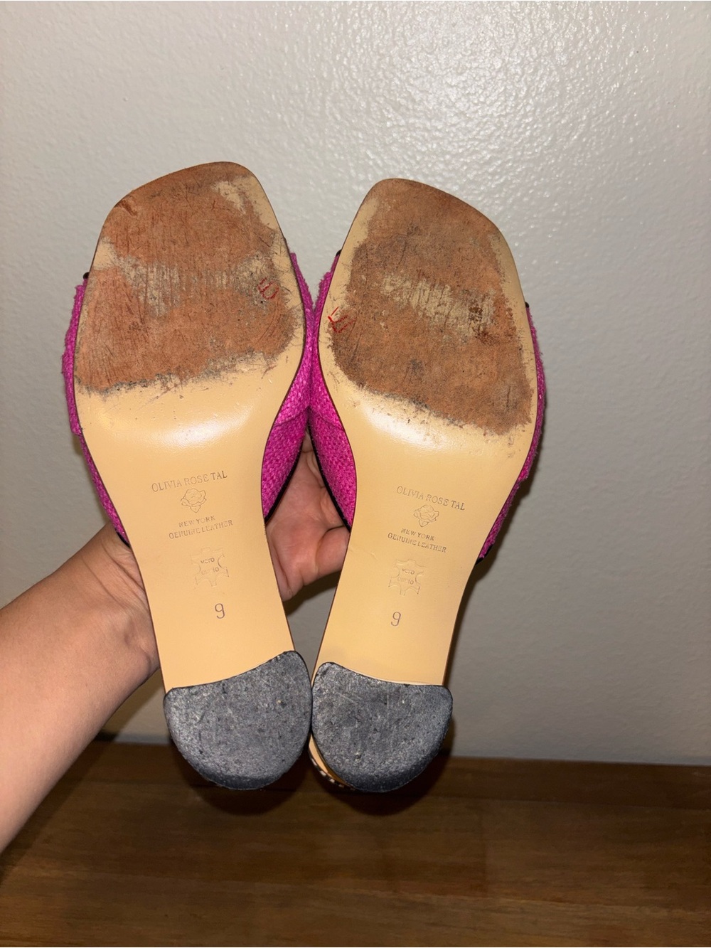 Olivia Rose pink slides - Picture 3 of 4